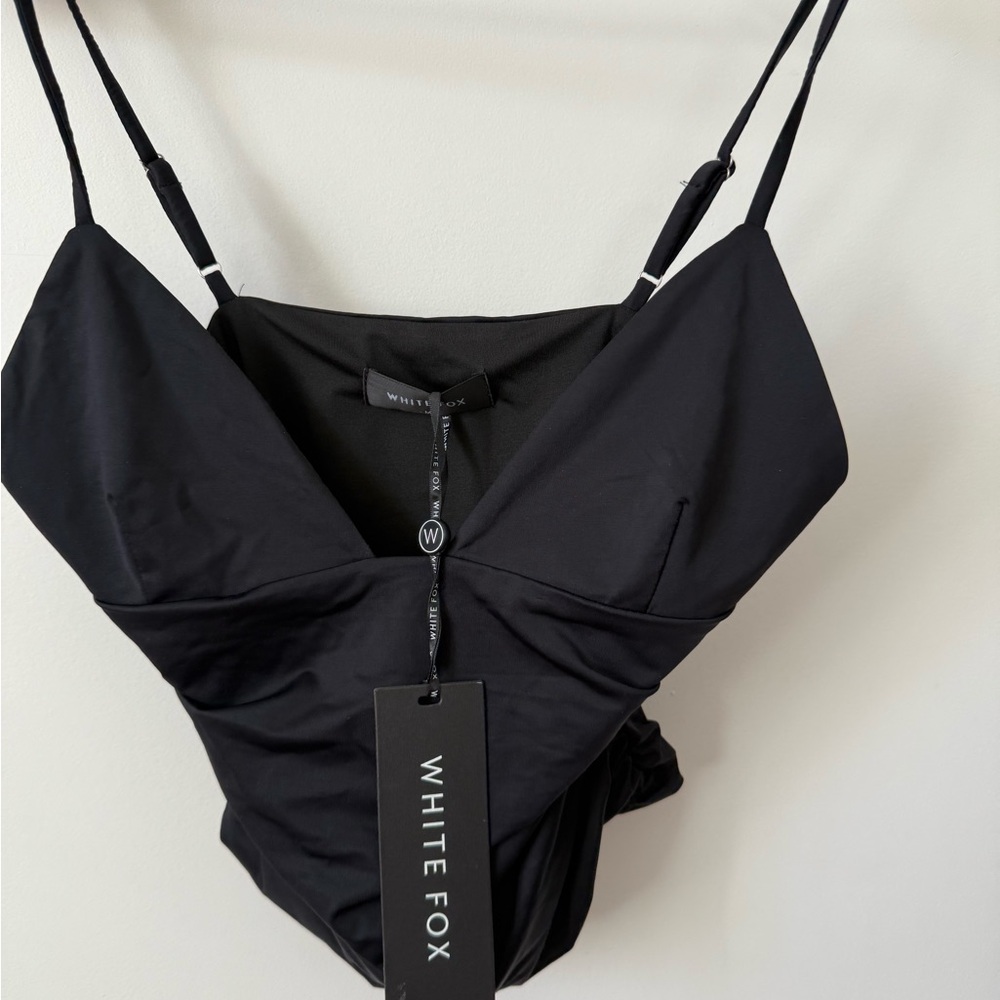White Fox Boutique Black Strappy Top